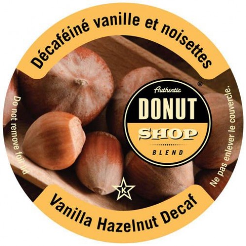 Authentic Donut Shop Vanilla Hazelnut Decaf Single Serve